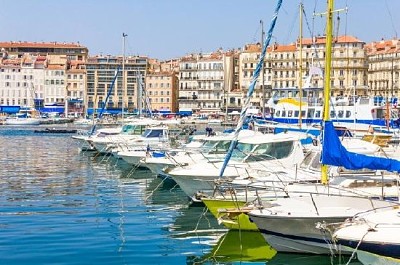 Gamla hamnen i Marseille, Frankrike