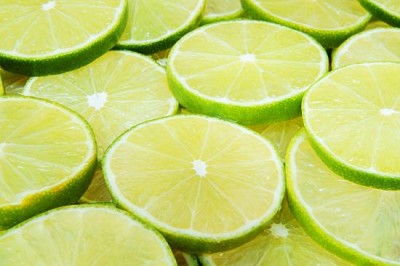 Fond de citron vert en tranches