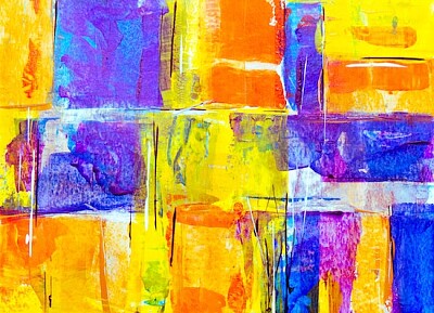 Pintura abstracta a base de amarillo