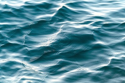 Closeup Waves in the Ocean