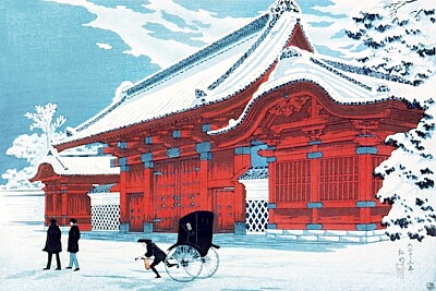 雪の中の本郷の赤門（1926年）