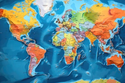 פאזל של מפת העולם