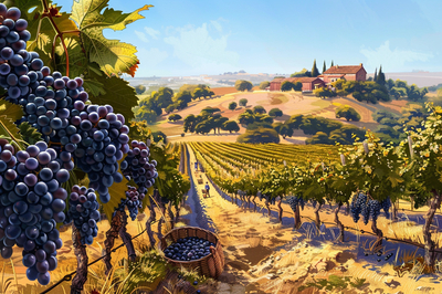 Harvest Season in a Vineyard