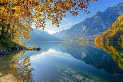 Sereno lago de montaña