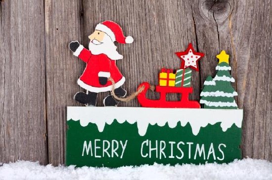 Christmas Card with Wooden Sign