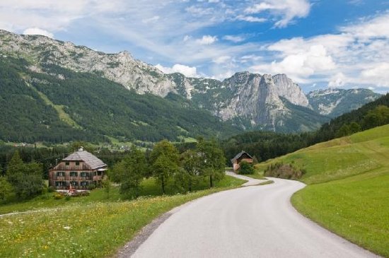 Panorama da montanha - Ausseerland, Salzkammergut, Alpes austríacos