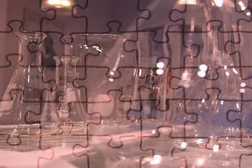 Glass jigsaw puzzle