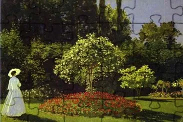 Claude Monet. Woman in the Garden (Saint-Adresse). 1867. jigsaw puzzle