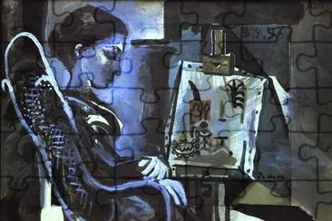 Pablo Picasso. Jacqueline in Studio. 1957. jigsaw puzzle