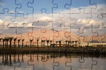 Winter afternoon, Eilat North Beach, Israel jigsaw puzzle