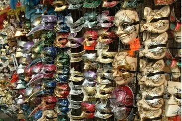 Máscaras de carnaval, Venecia, Italia