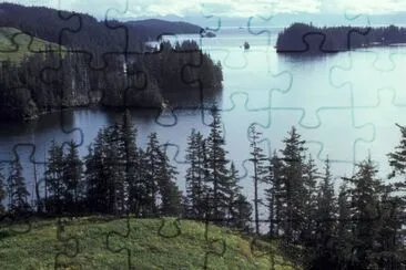 Afognak coastline, Kazakof Bay , 1986 jigsaw puzzle