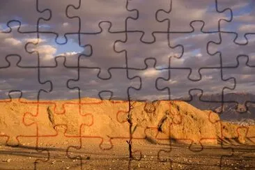 Sunset at the desert jigsaw puzzle