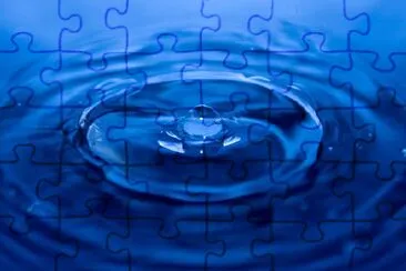 Blue water drop jigsaw puzzle