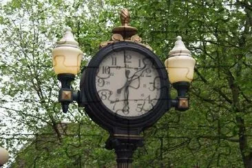 Clock in the garden jigsaw puzzle