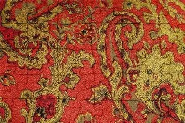 Red fabric jigsaw puzzle