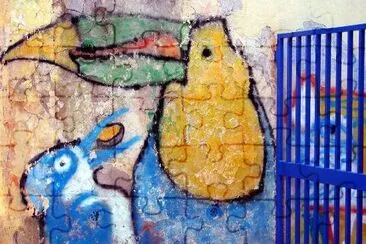 Graffiti of Parrots jigsaw puzzle