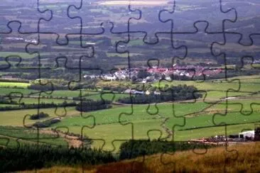 A village in the distant jigsaw puzzle