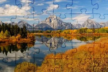 Mt. Moran und Oxbow Bend, Wyoming, USA