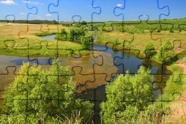 Panoramic Landscape with Pond jigsaw puzzle