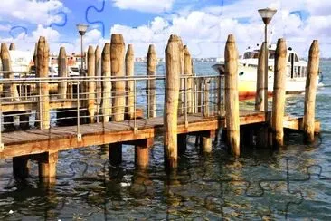 Schöne Straße, Canal Grande in Venedig, Italien