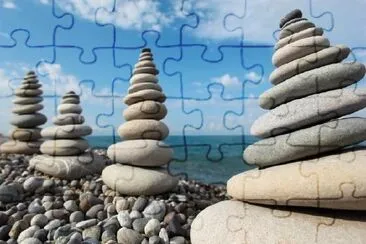 Four Stone Stacks jigsaw puzzle