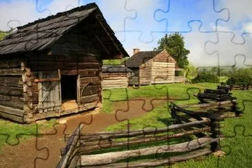 Mountain Cabin in Spring jigsaw puzzle