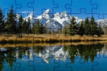 Teton Mountain Range , Wyoming, USA jigsaw puzzle