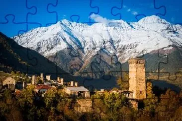 Svan Towers in Mestia, Svaneti, Georgia jigsaw puzzle