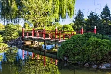 Decorative Red Bridge jigsaw puzzle