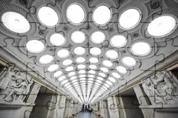 Monument national d'architecture, la station de métro de Moscou, Russie