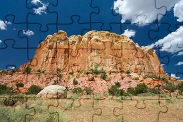 Sandstone Mesa Ghost Ranch, Aibquiu, New Mexico, USA jigsaw puzzle