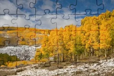 Yellow Trees Waiting for Winter jigsaw puzzle