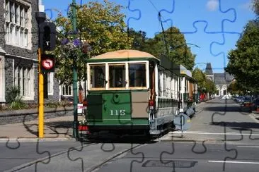 Christchurch Tram, New Zealand jigsaw puzzle