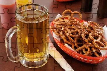 Bière et bretzels