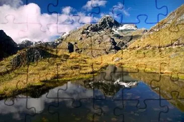 Harris Lake, Northern Fiordland, New Zealand jigsaw puzzle