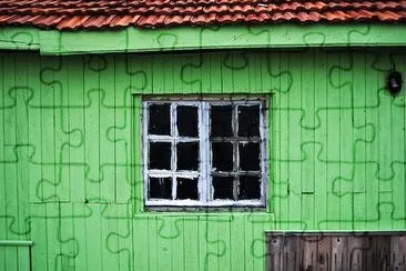 Wooden Green House jigsaw puzzle