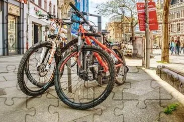 市内の自転車