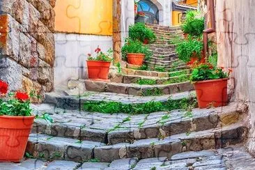 City Stairs Flowers jigsaw puzzle