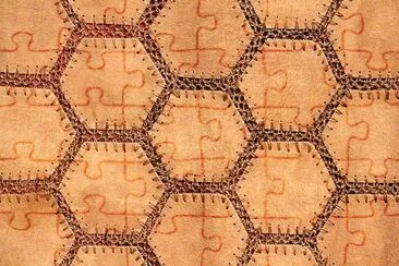 Tissu en daim hexagonal