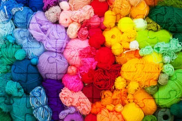 Colored balls of yarn jigsaw puzzle