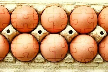 Eggs in paper box jigsaw puzzle