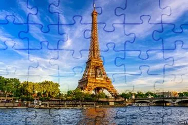 Paris Eiffel Tower and river Seine in Paris jigsaw puzzle