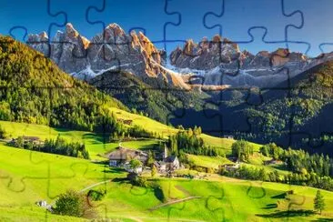 Val di Funes valley, Trentino Alto Adige, Italy jigsaw puzzle