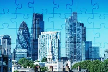 Ciudad de Londres. Skyline en un hermoso día de verano