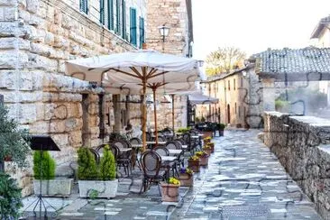 Street a Bagno Vignoni, Toscana