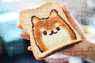 Slice of Bread with Dog Face jigsaw puzzle