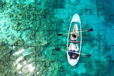 Kayak en un mar precioso