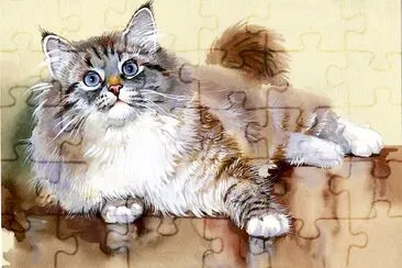 Watercolor Cat jigsaw puzzle