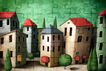 Town Illustration jigsaw puzzle